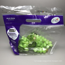 Grape Orange Apple Ziplock Handle Bag Fruit Vegetable Fresh Keeping Packaging Bag with Hole